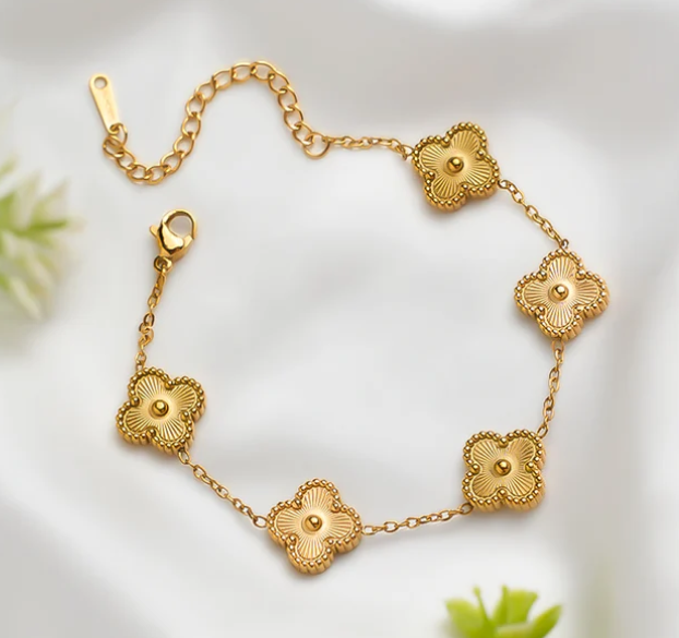 Golden Clover Bracelet Reversable