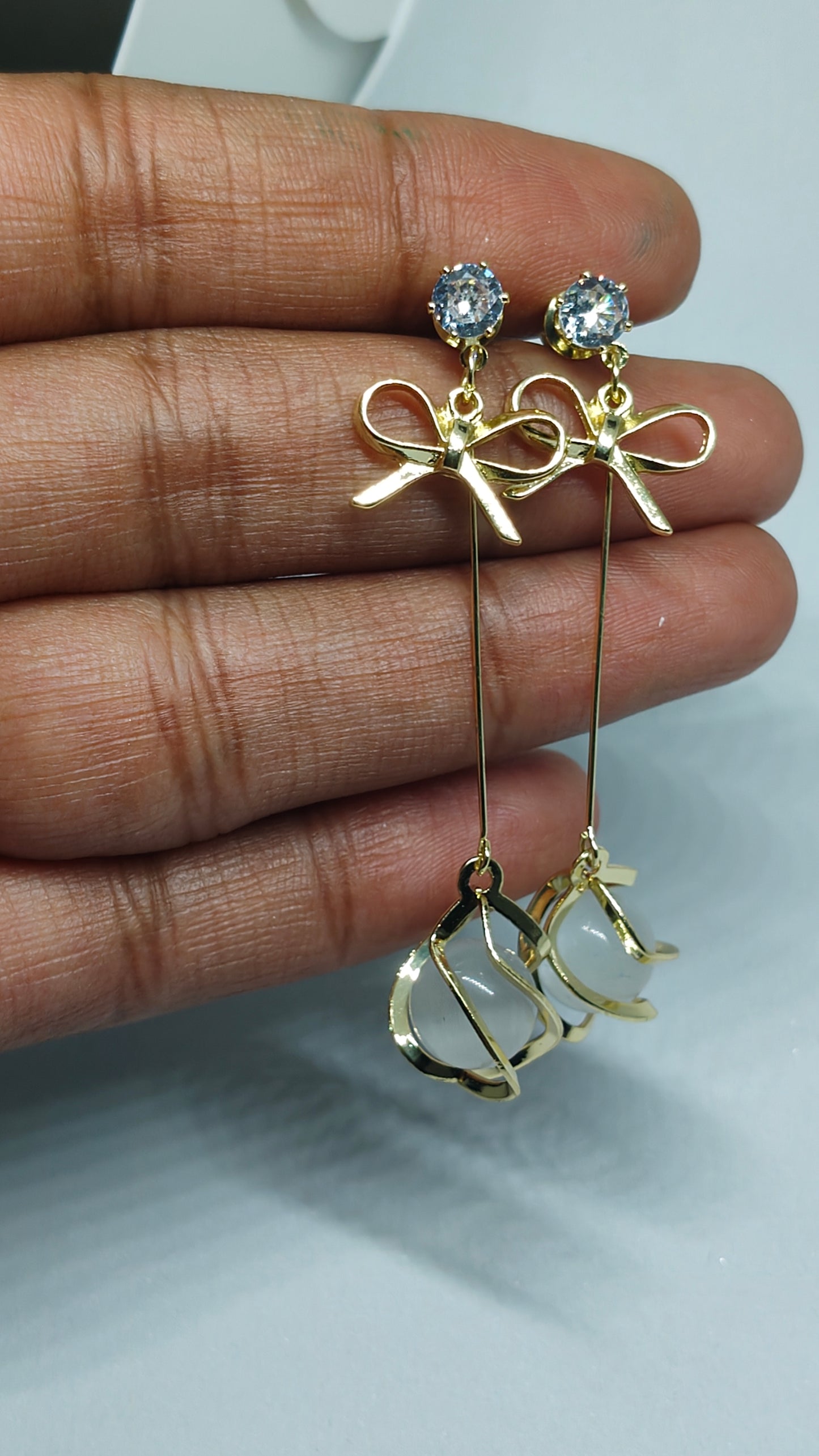 Dangler water Drop with Bow