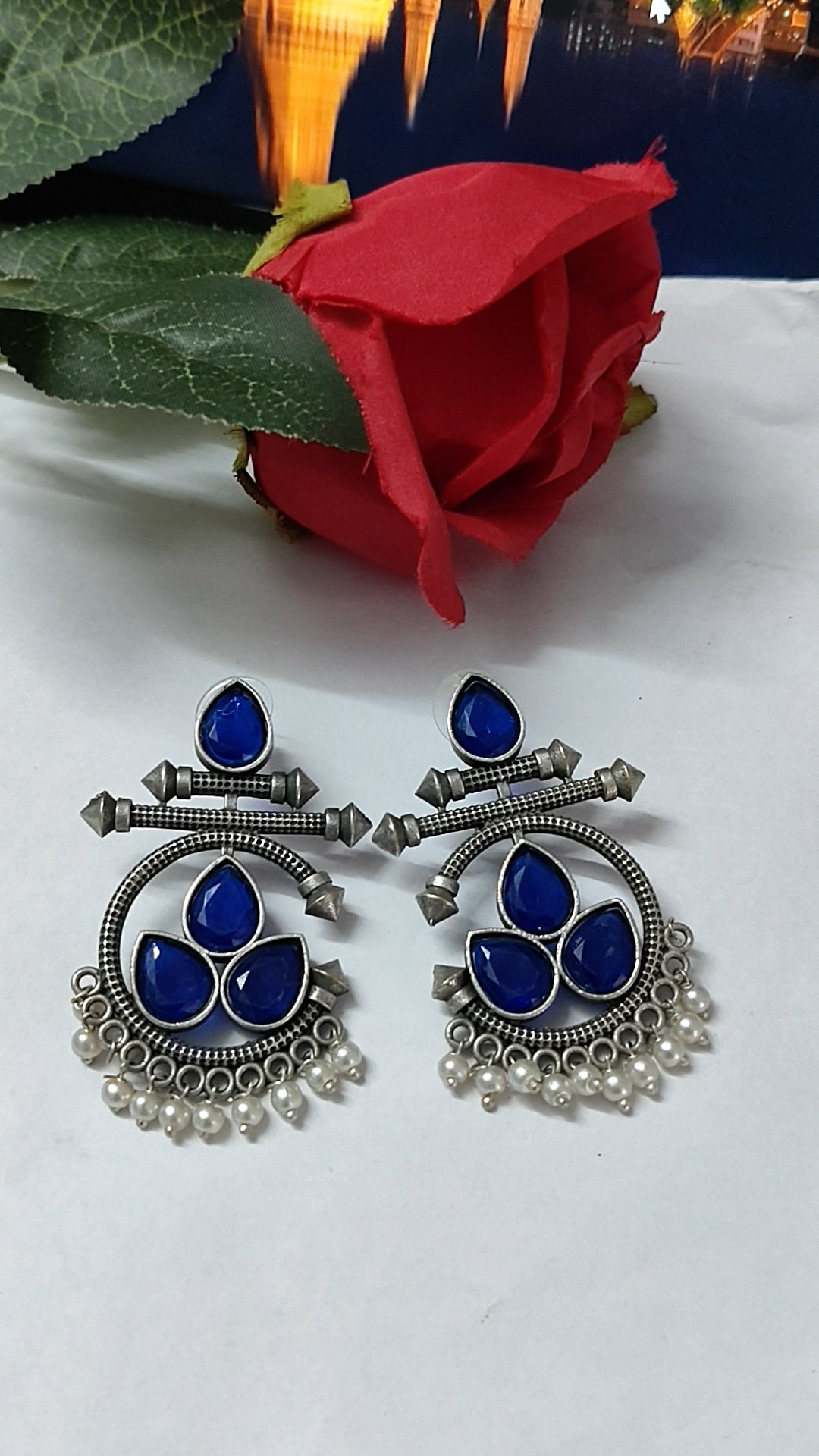 Manisha Earrings (Blue)