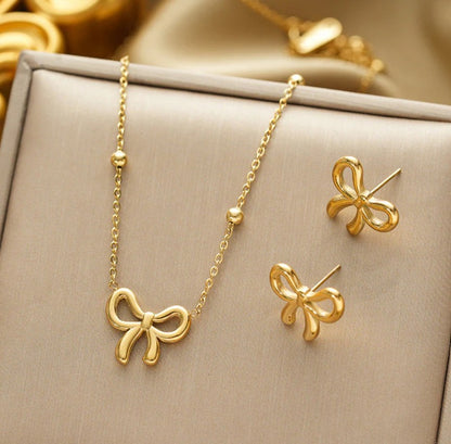 Bow Themed Jewelry Set