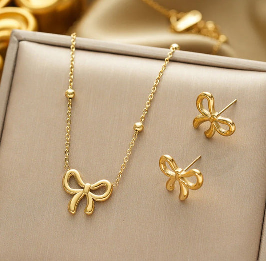 Bow Themed Jewelry Set