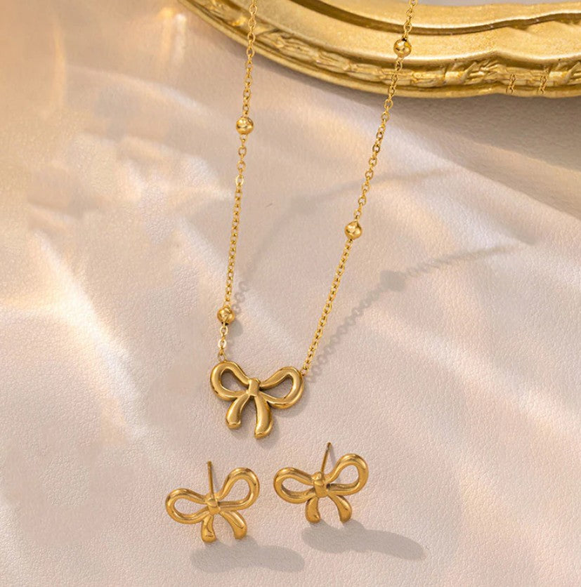 Bow Themed Jewelry Set