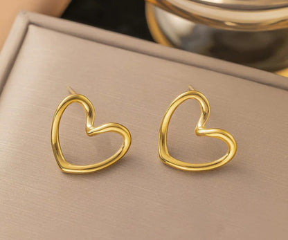 Heart Themed Stud Earrings