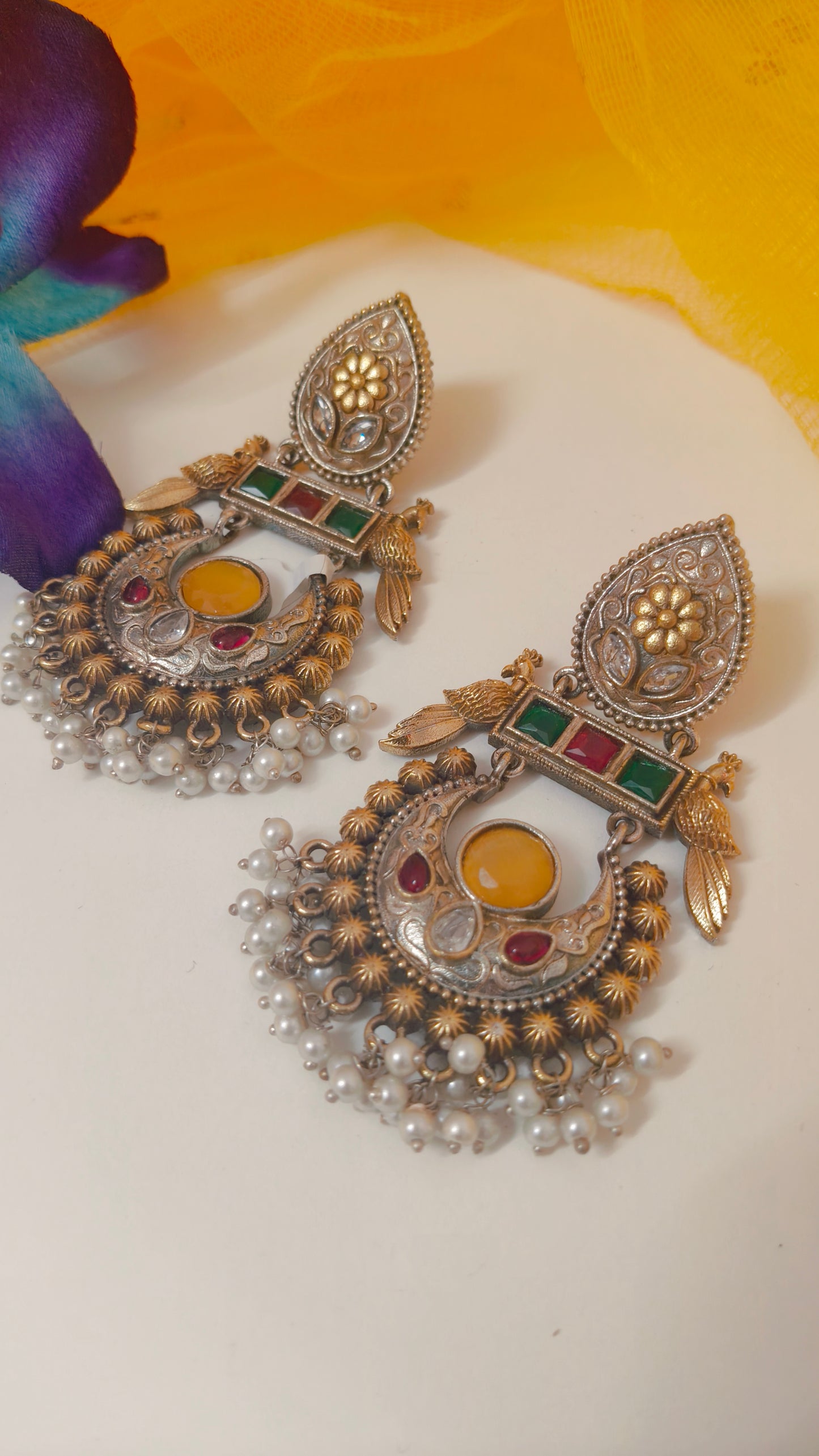 Noor Earring -Yellow Color