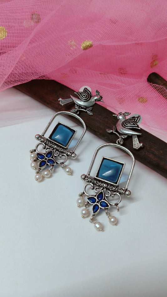 Bird Dangler With Monalisa Stone(Blue)