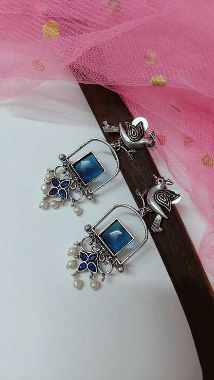 Bird Dangler With Monalisa Stone(Blue)