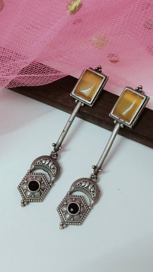 Dangler With Monalisa Stone(Yellow)