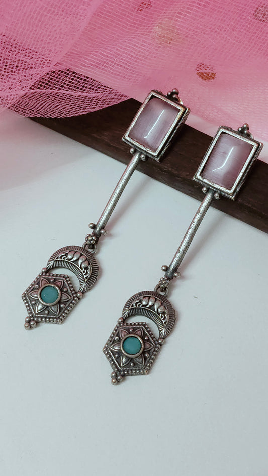 Dangler With Monalisa Stone(Pink)