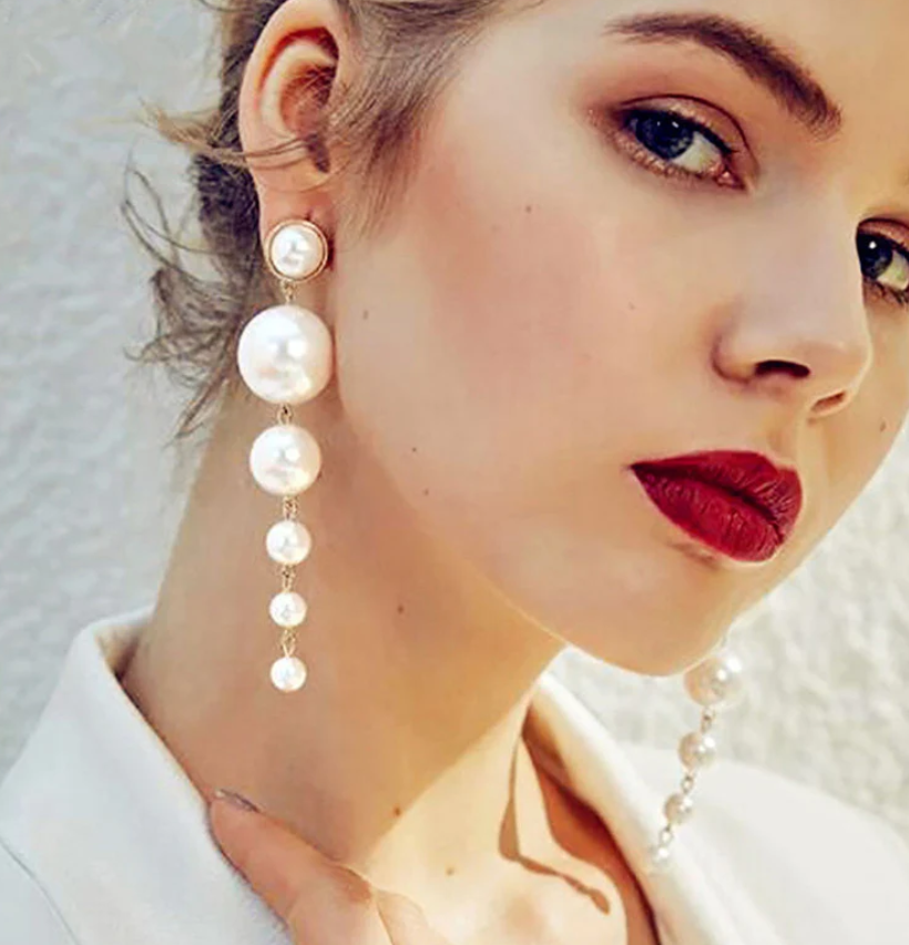 Dangler Big Pearl Earrings