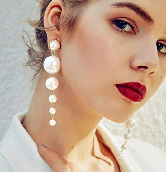 Dangler Big Pearl Earrings