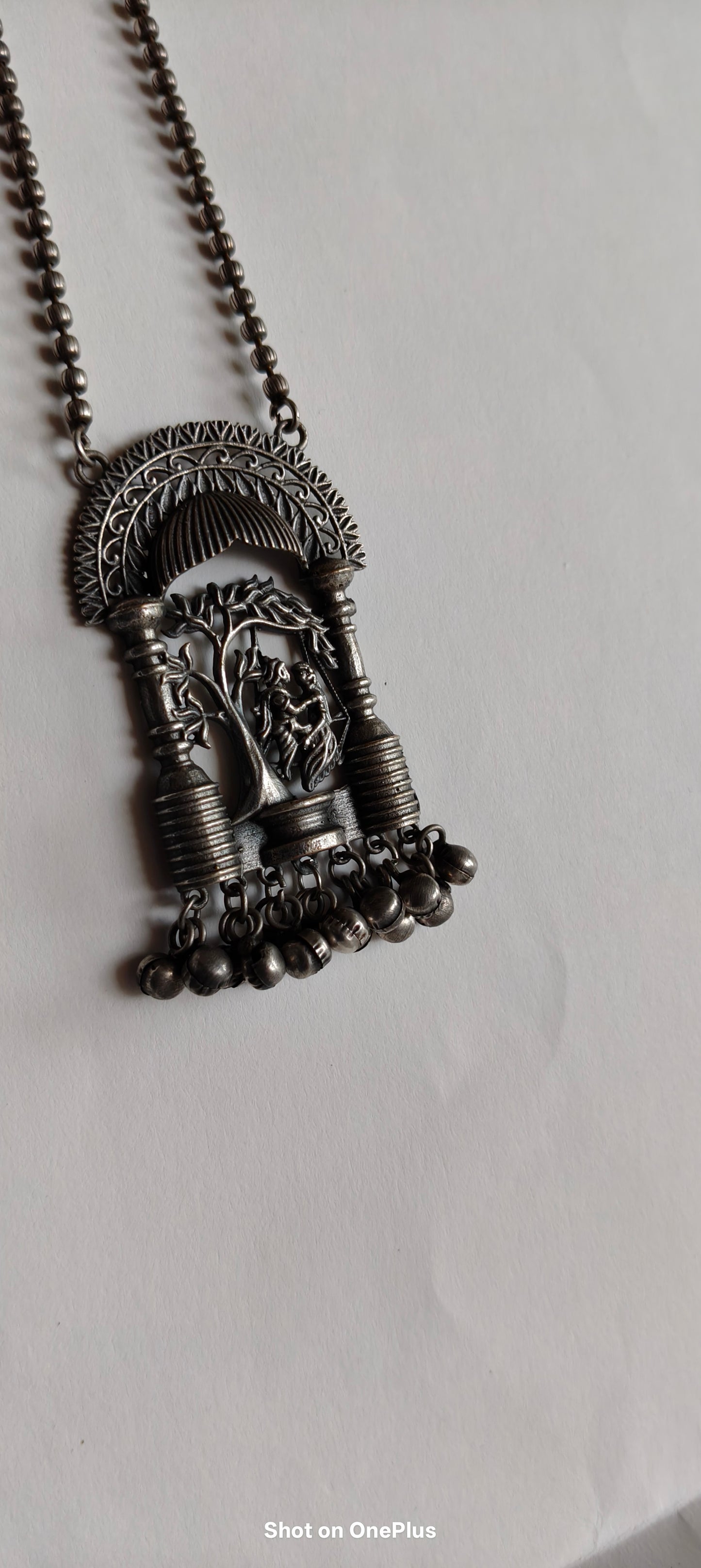 Silver Oxidized Necklace  set(Elephant) (Trees)