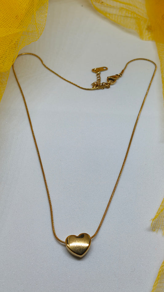 Plain Heart Pendant Chain