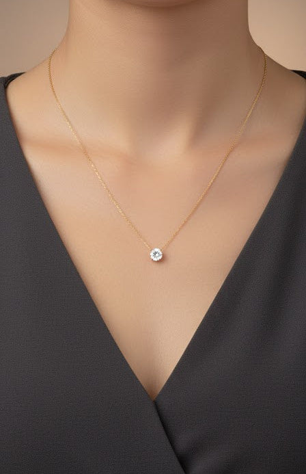 Dot AD Chain Pendant (Gold)