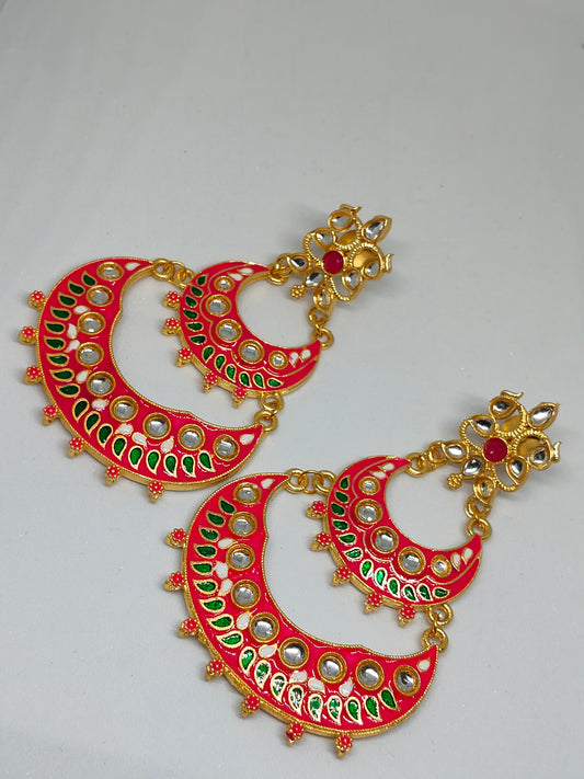 Minakari Earring(Orange)