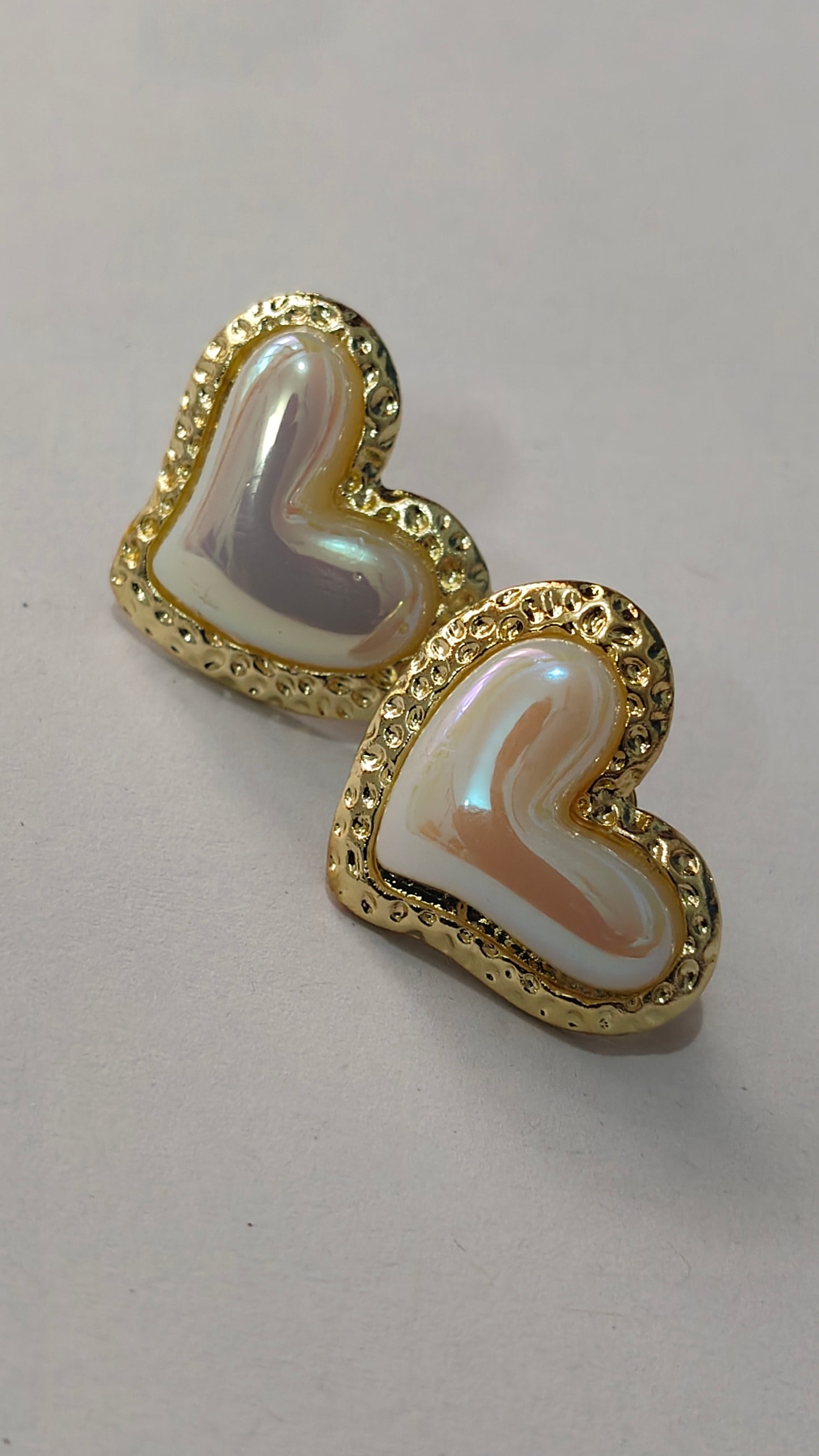 Pearl heart Stud