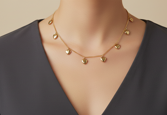 Sleek Chain with hearts