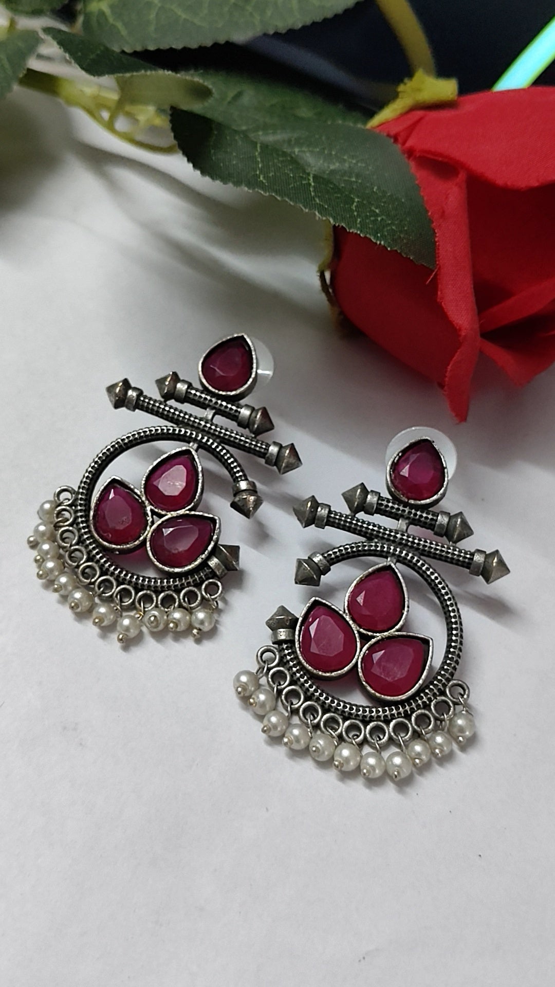 Manisha Earrings (Pink)