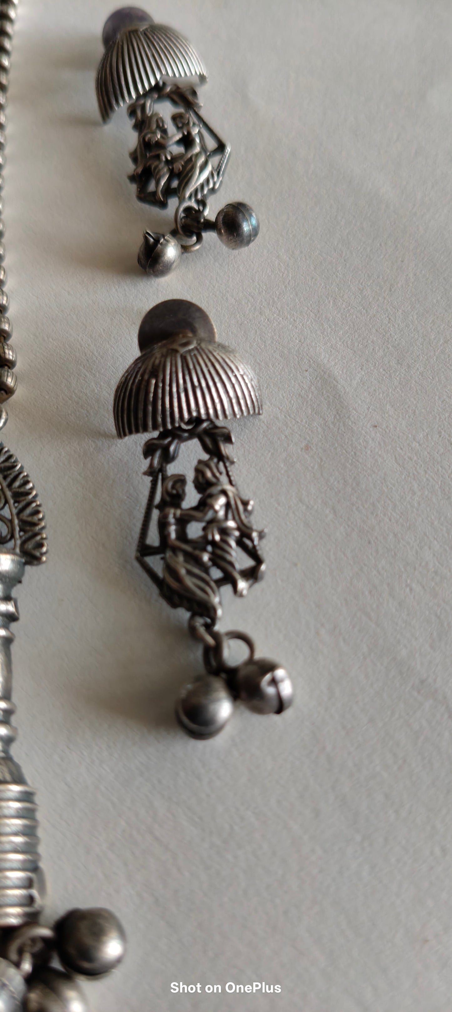 Silver Oxidized Necklace  set(Elephant) (Trees)