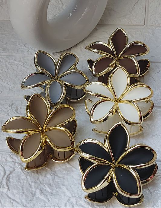 Hair Flower Claw (Size : Big ,Qty:1, Color may vary)