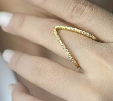 V Shape Ring(gold)